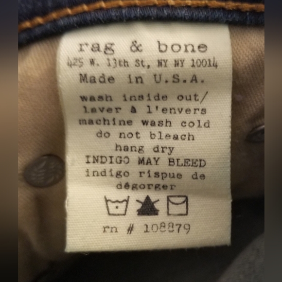 Rag & Bone High Rise Skinny Jeans - Picture 7 of 7